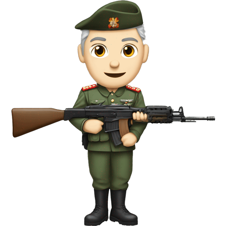 Mikhail Kalashnikov in military uniform emoji