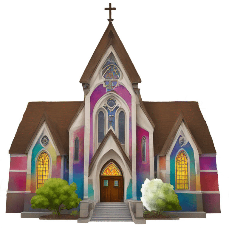 colorful church emoji