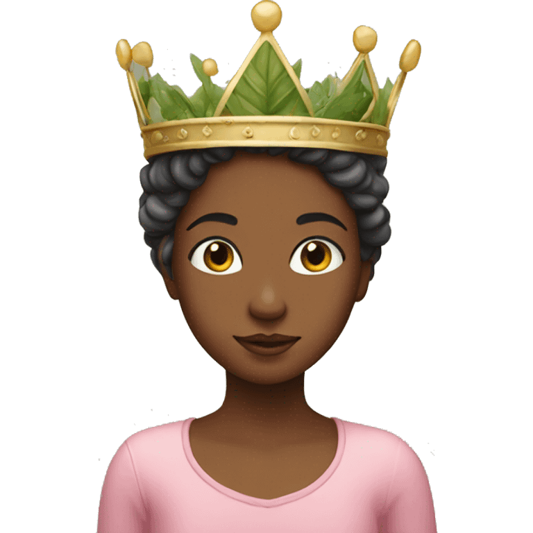 girl in nature portrait wearing crown emoji