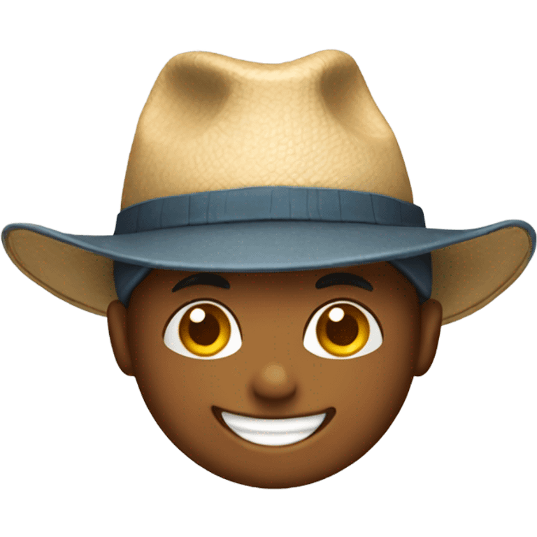 happy boy in a hat emoji