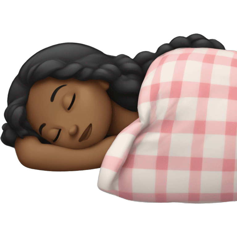 black hair girl sleeping emoji