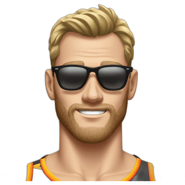 Jonathan Toews as beach bum with beard emoji