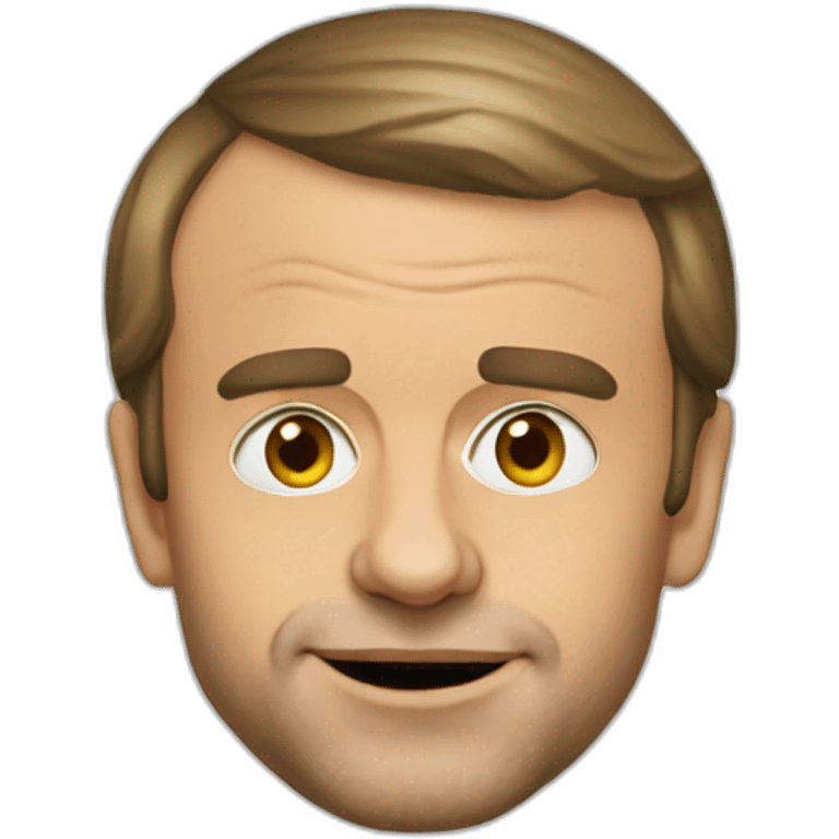 Emmanuel macron having red face emoji