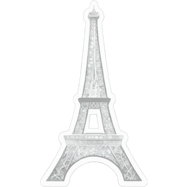 Eiffel Tower colour white emoji