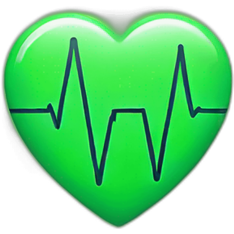 Heartbeat green animayed emoji