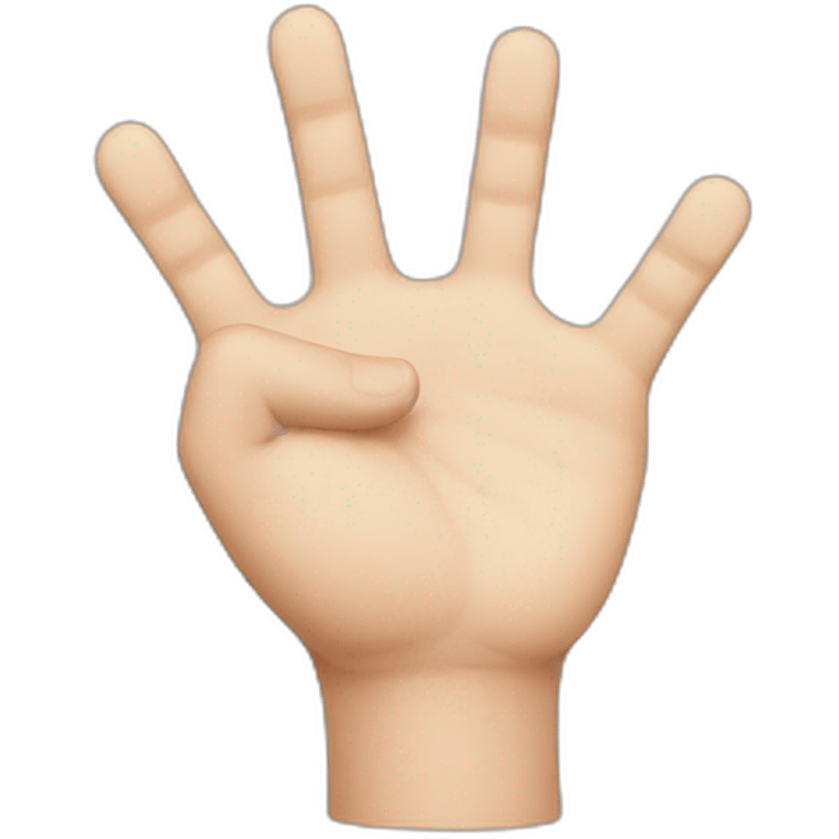 a hand with four fingers emoji