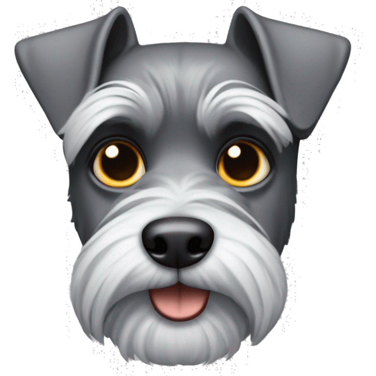 Perro schnauzer gris  emoji