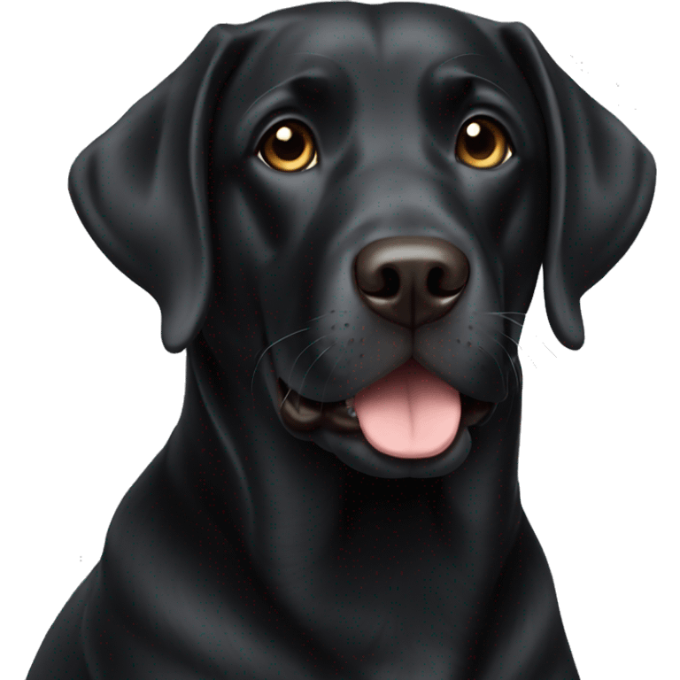 Black labrador  emoji