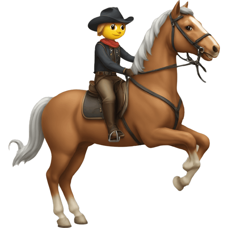 Cat riding horse emoji