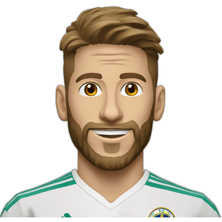 Sergio ramos portrait realistic football player emoji