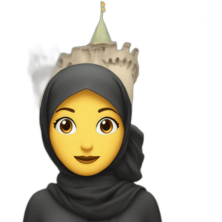 rapunsel with hijab in the remy tower in wijgmaal emoji