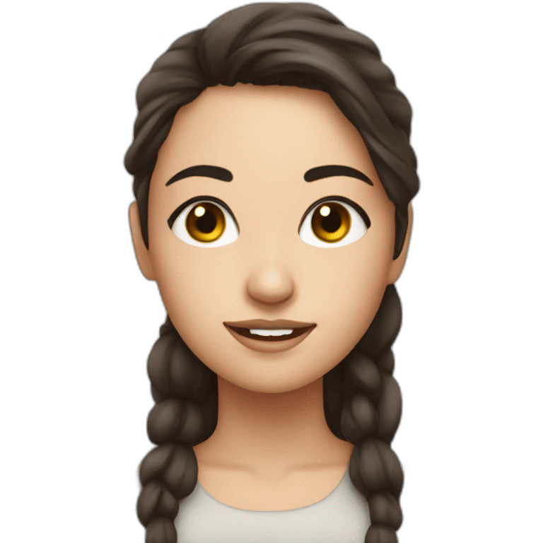 brunette girl with droplets around her emoji