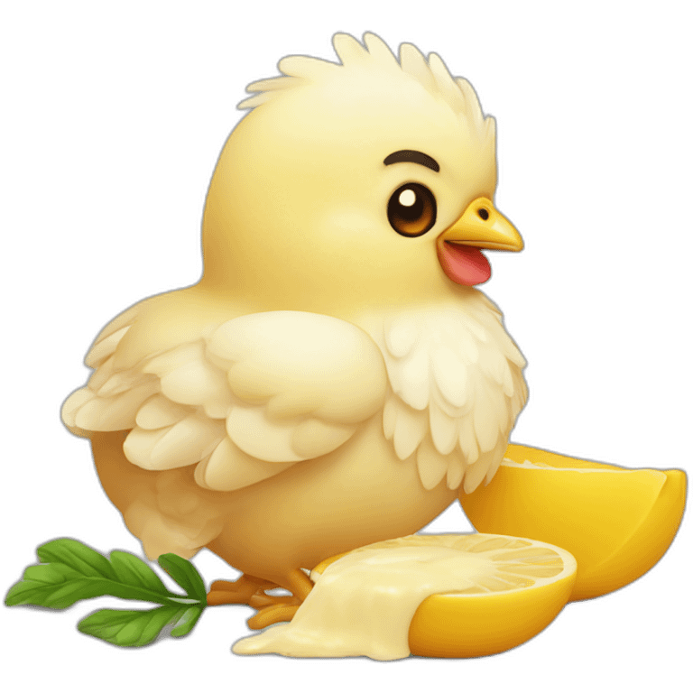 bebe qui mange du poulet emoji