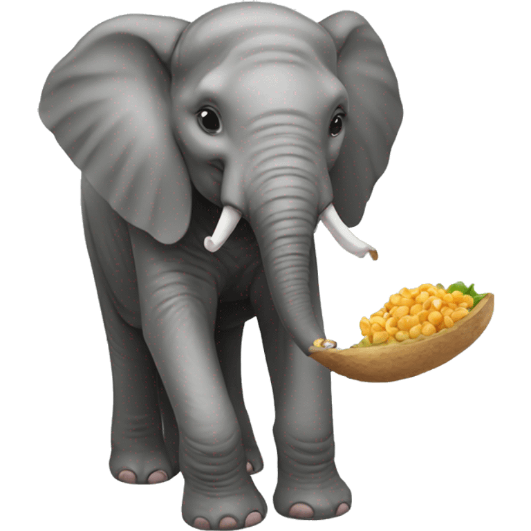 Elephant eating panner  emoji