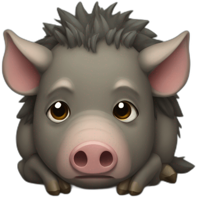 Sad depressive boar emoji