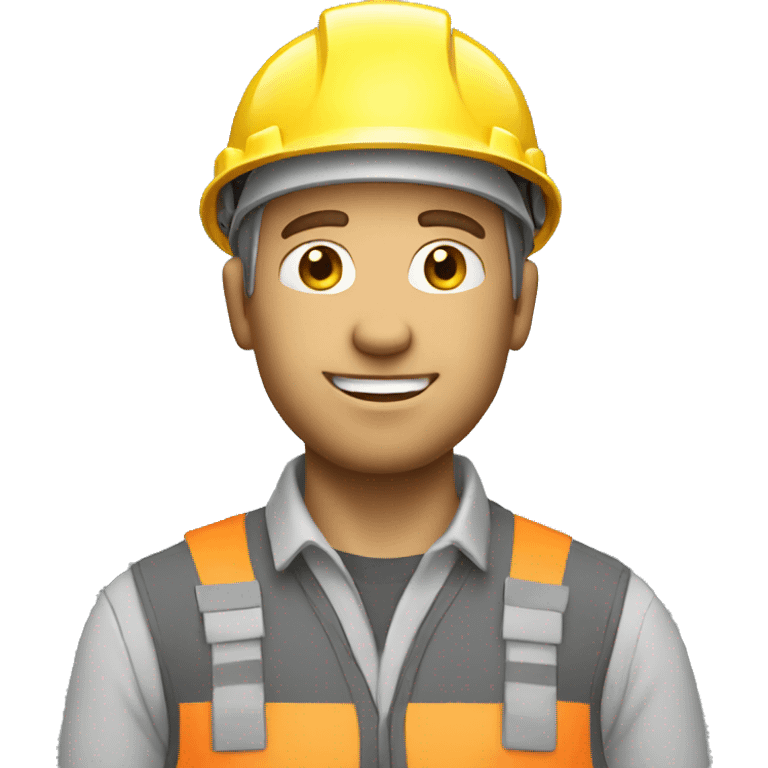 white man with construction helmet as if ready to work emoji