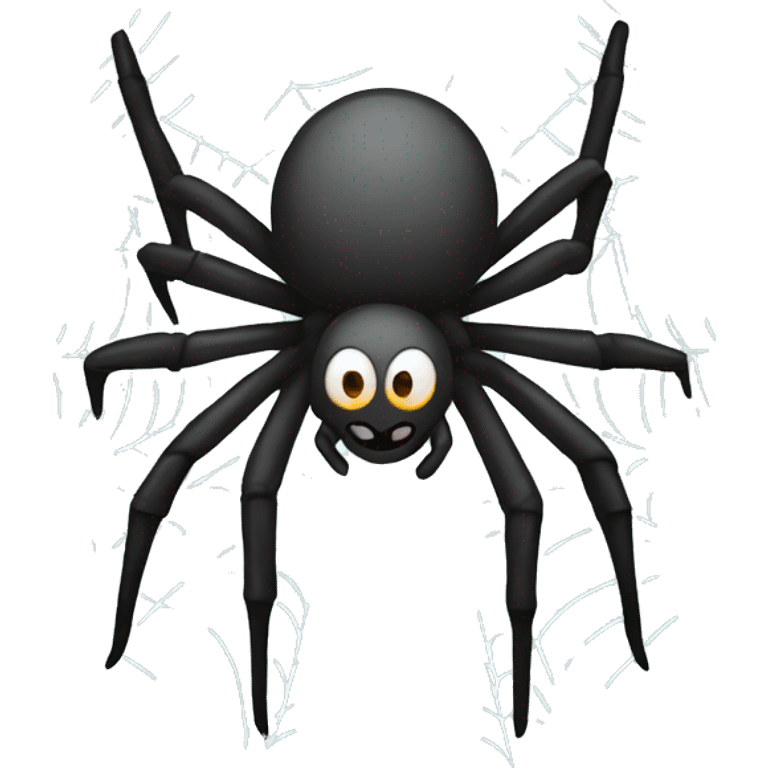 A spider with cobwebs emoji