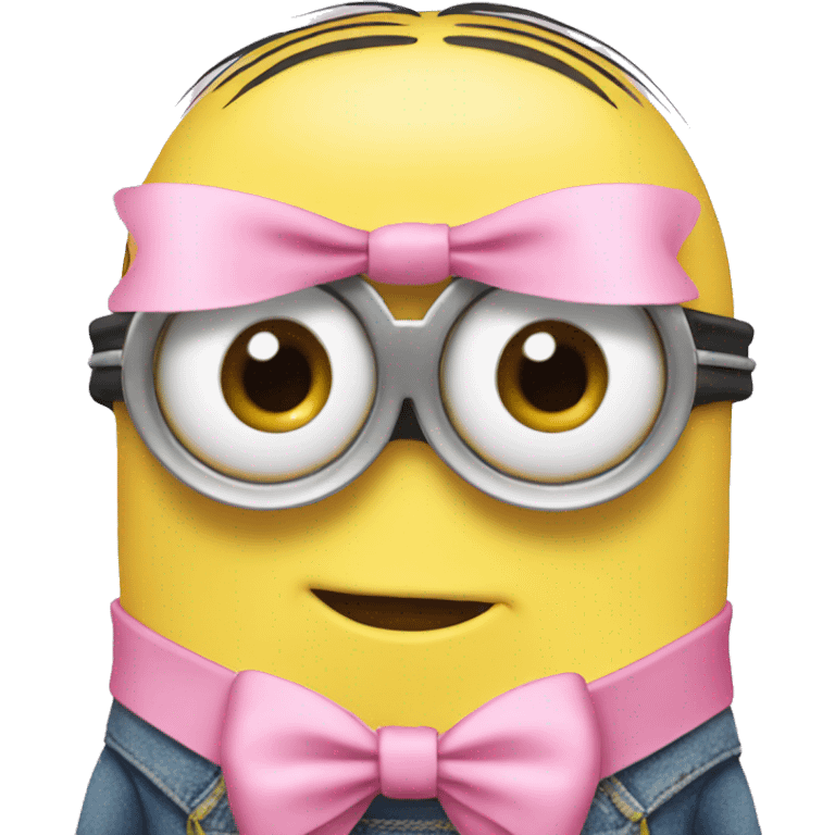 minion with pink bow emoji