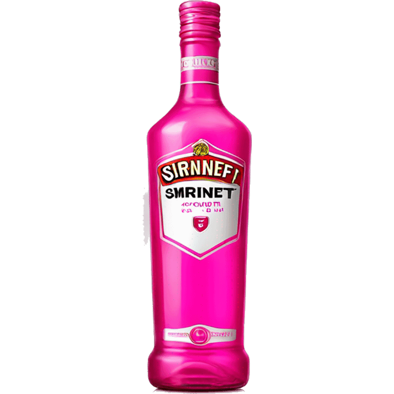 Realistic hot pink smirnoff bottle. emoji