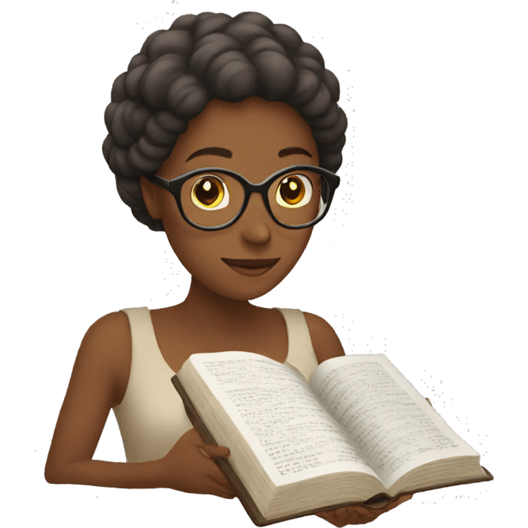 Woman reading the Bible emoji