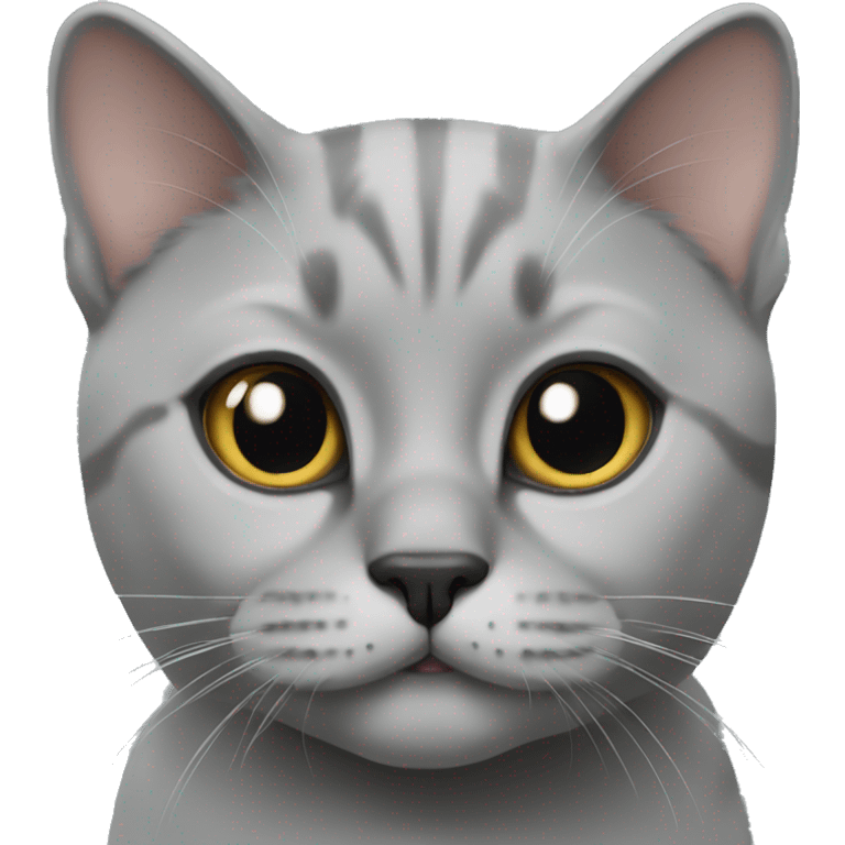 Short British cat grey emoji