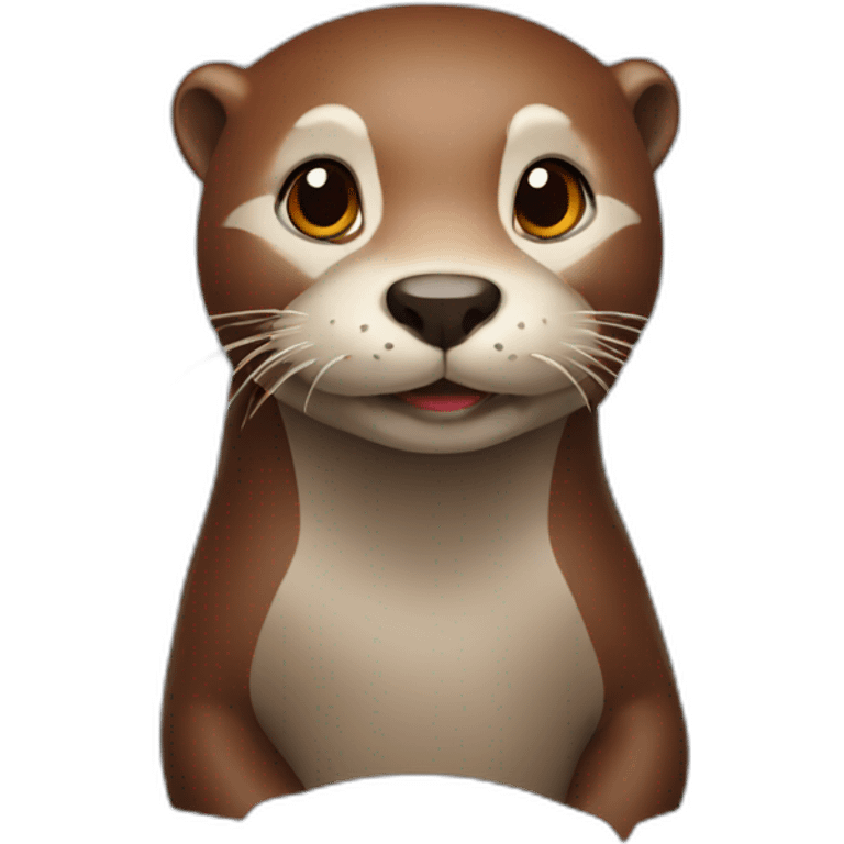 Otter with red head hair emoji