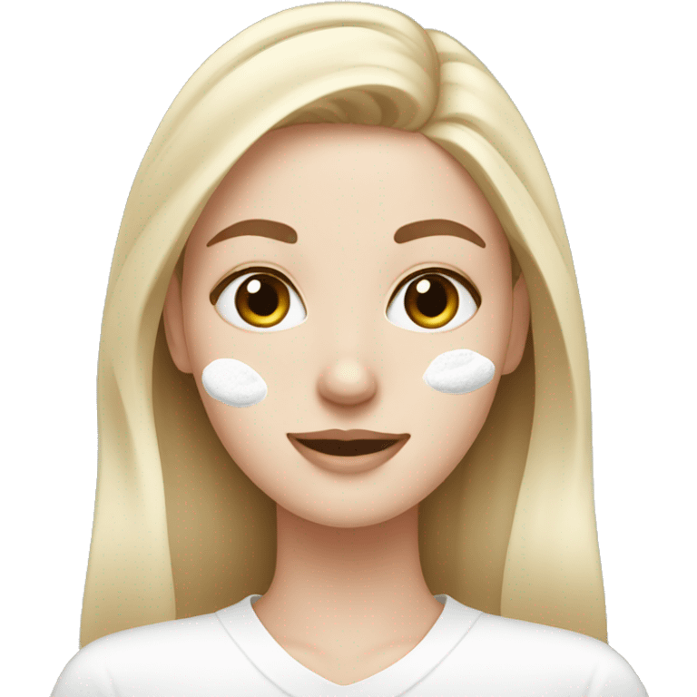 White Girl doing skincare emoji