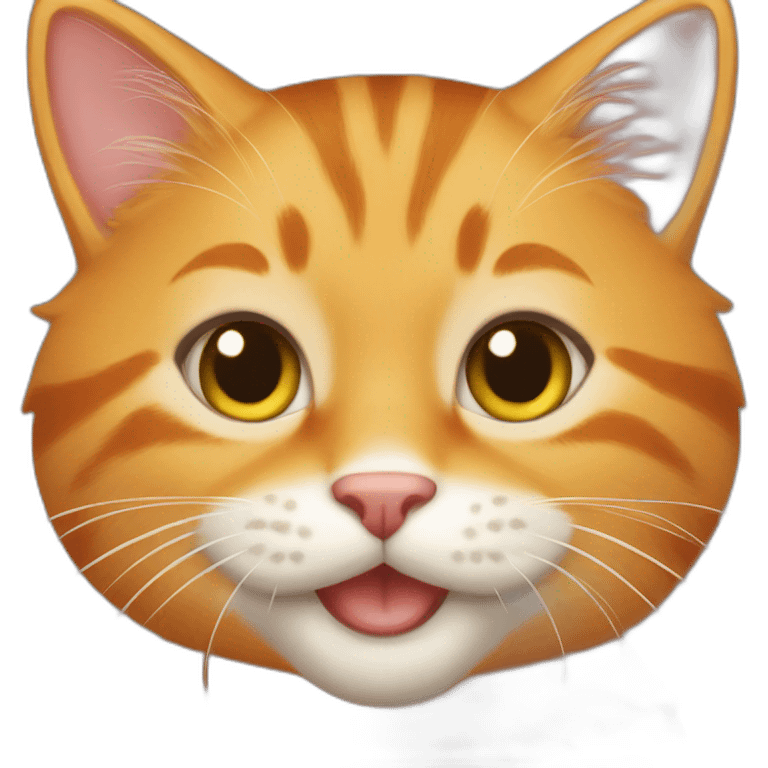 orange tabby cat playing emoji