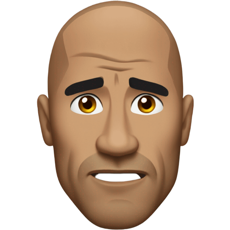 The rock face raising his eyebrow emoji