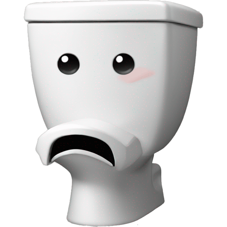 toilet with an angry face  emoji