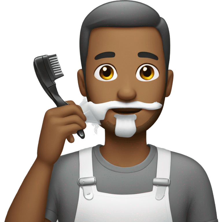 man shaving beard emoji