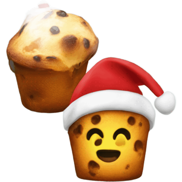 Panettone with Xmas hat  emoji