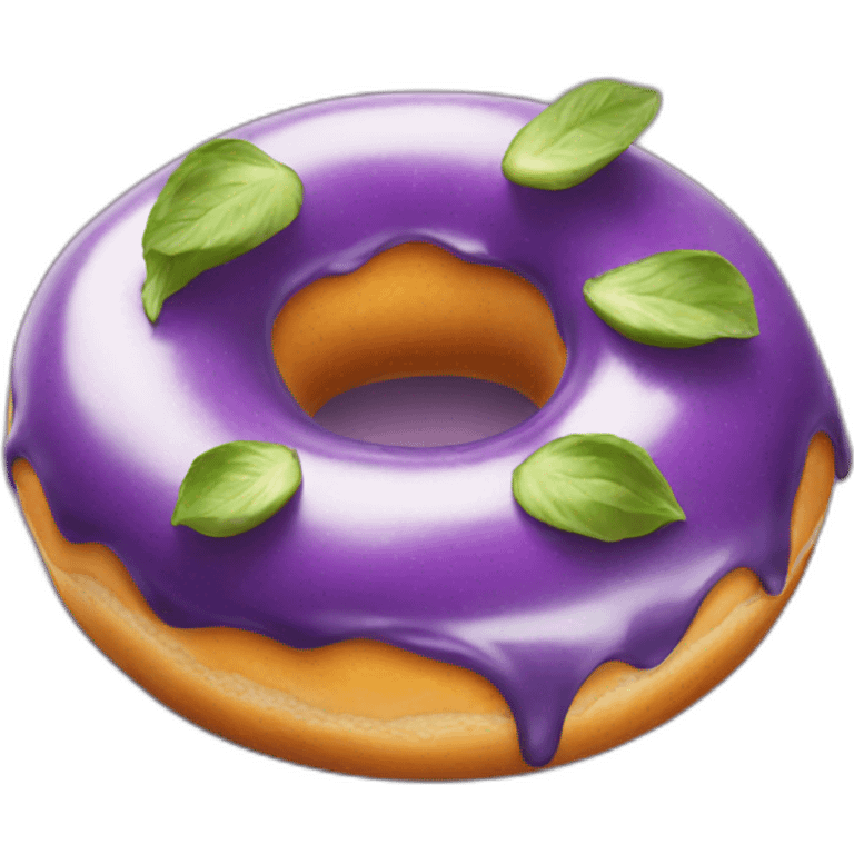 donut around an eggplant emoji