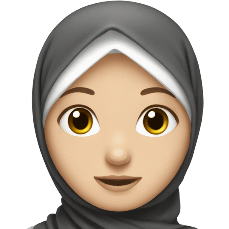 Cute white girl emoji in hijab  emoji