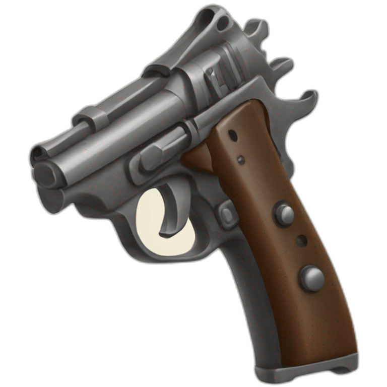 pistol with twisted barrel emoji