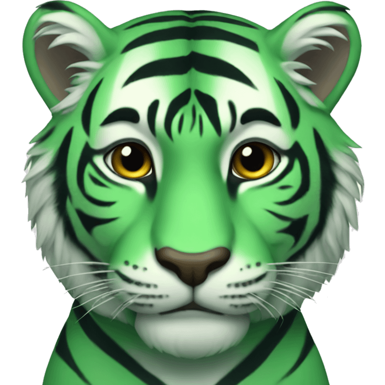 Green tiger  emoji