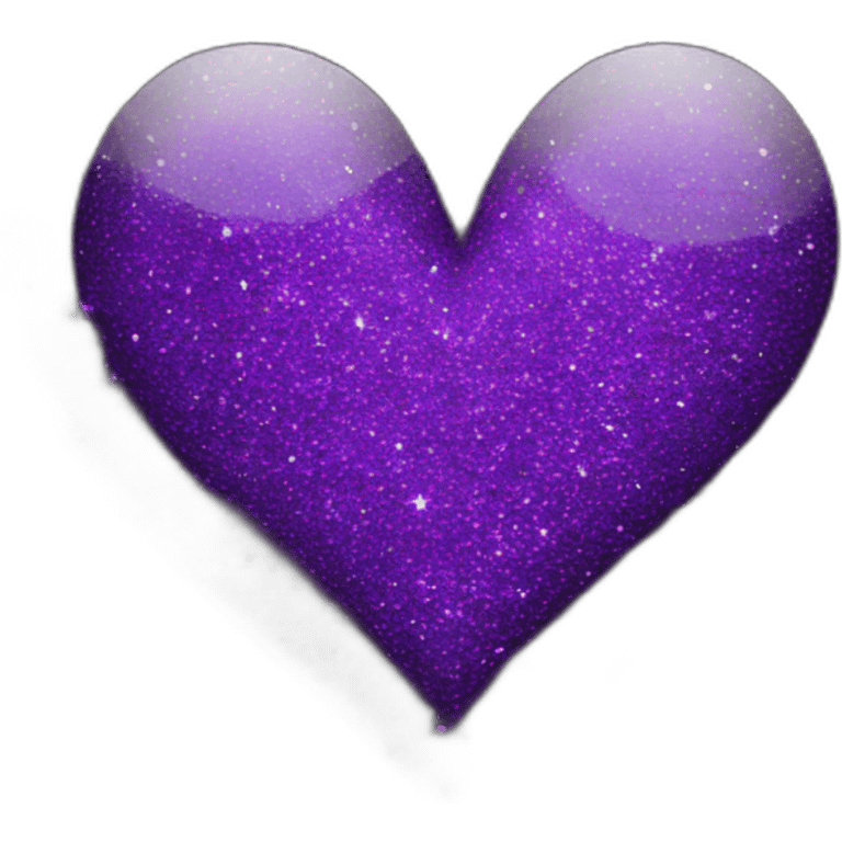 Black and purple glitter heart emoji