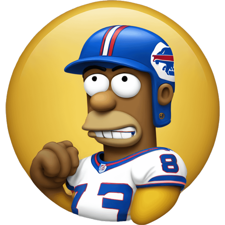 homer simpson wearing the bills uniform  emoji