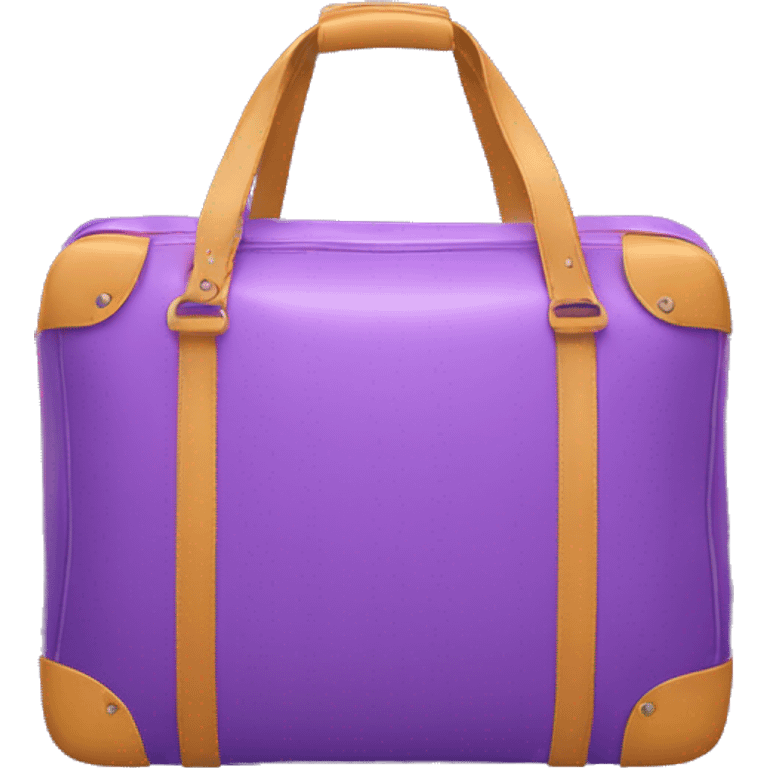 square Traveling bag  purple emoji