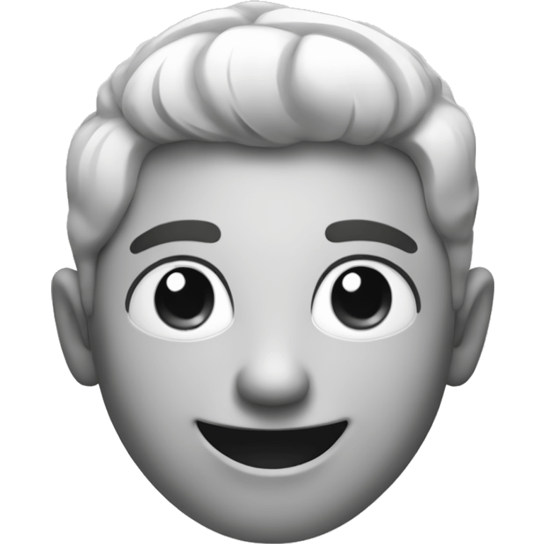 monochrome smile with style emoji