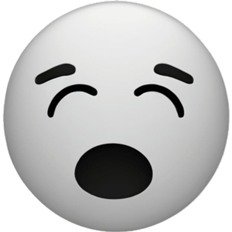 Black and white minimalist art emoji