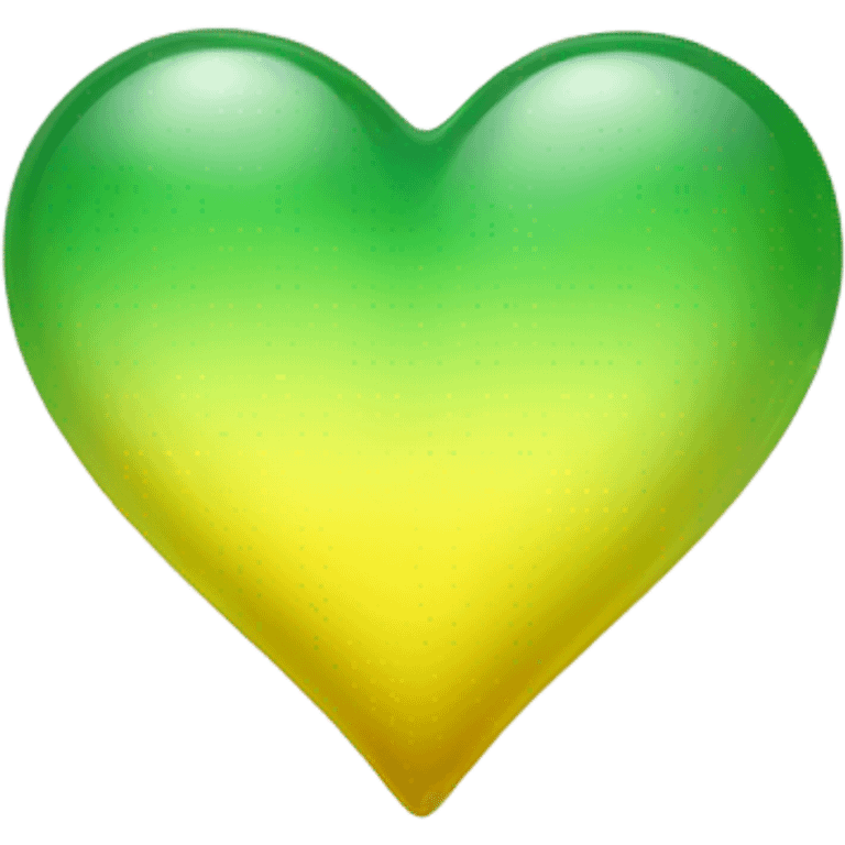 green yellow ombré glass heart emoji