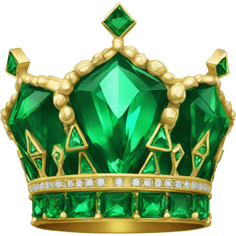 crown emerald color emoji