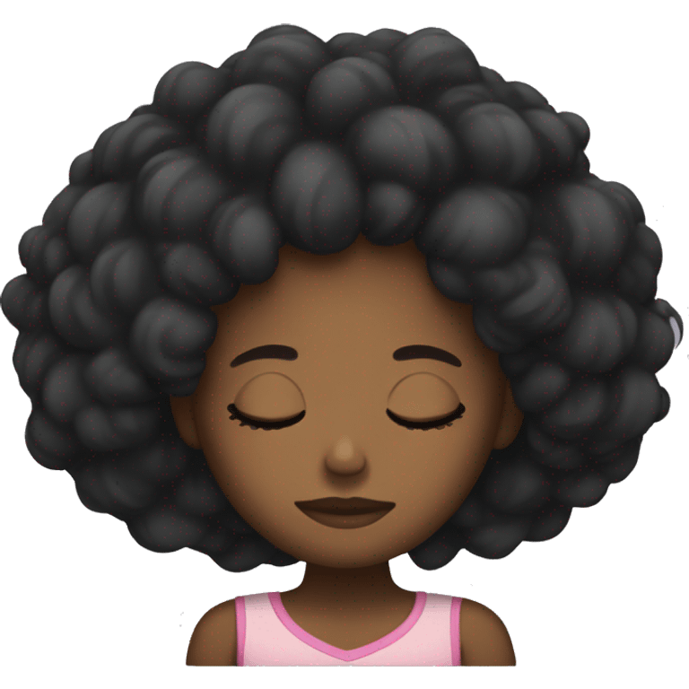 A black girl sleeping  emoji