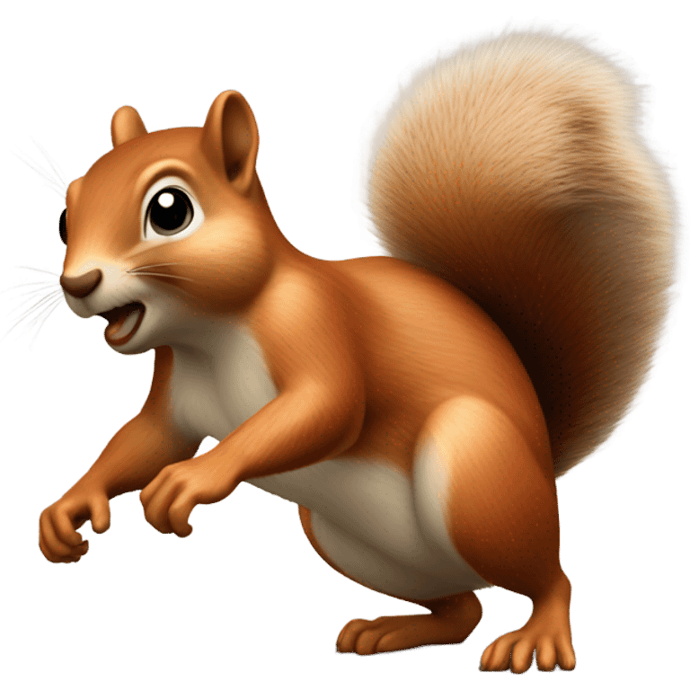 Squirrel racing with nuts emoji