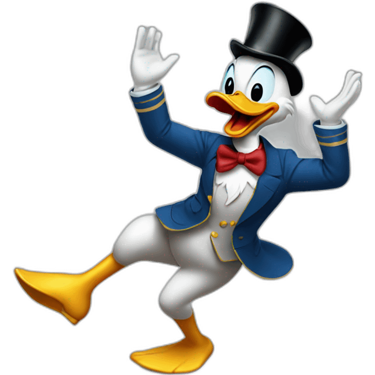 donald the duck dancing emoji