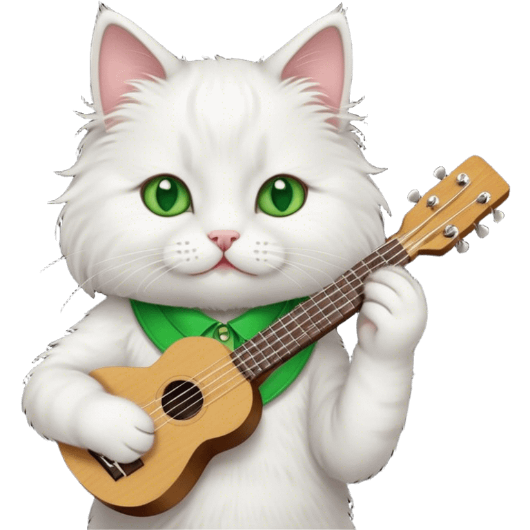 Kitty playing ukulele emoji