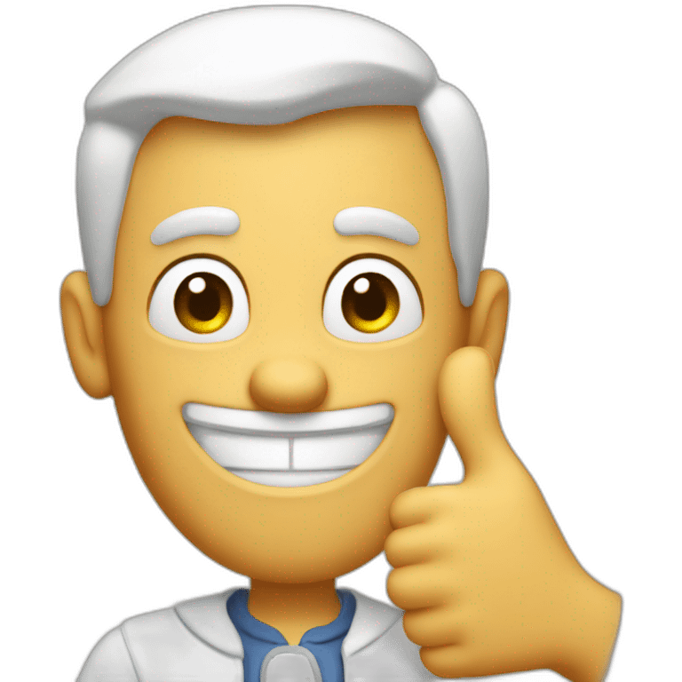 Goofy man thumbs up emoji