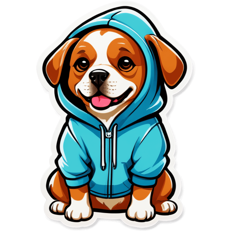 Dog wearing hoodie  emoji