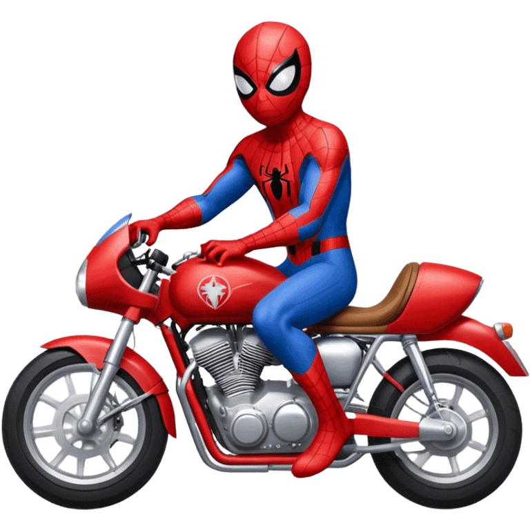 Spider-Man on a motorcycle emoji